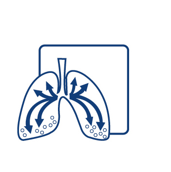 Nebulizzatore che permette di raggiungere la zona polmonare